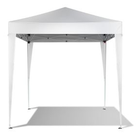 6.5x6.5ft White, No Surrounding Cloth, Folding Shed Oxford Cloth Sprayed Iron Pipe Portable