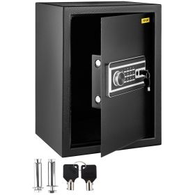 VEVOR Safe Box, 2.1 CU.FT Fingerprint Safe Box for Money w/ 2 Keys & Digital Keypad, Q235 Steel Safe Box for Storing Cash, Jewelry, Pistols, Docu