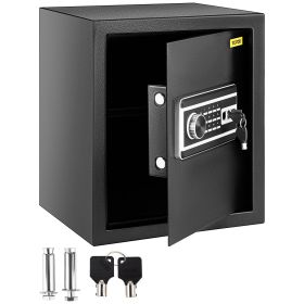 VEVOR Safe Box, 1.7 CU.FT Fingerprint Safe Box for Money w/ 2 Keys & Digital Keypad, Q235 Steel Safe Box for Storing Cash, Jewelry, Pistols, Docu