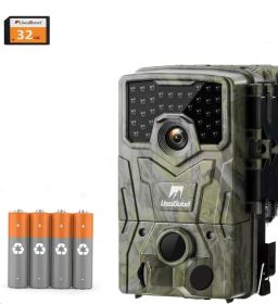 Trail Camera 36MP 2K 30fps, usogood 2pcs Night Vision Game Cameras with Motion Activated Hunting Cam Waterproof with Infrared LED for Outdoor Sec