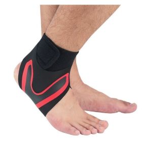 Ankle Support Brace Safety Running Basketball Sports Ankle Sleeves (Option: M-1pc-Right red)