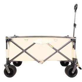 Folding Van, Heavy-duty Practical Beach Cart For Sand, With Large Wheels, Adjustable Handles And Drink Holders, Suitable For Shopping, Camping, Garden (Option: Folding vans)