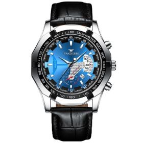 Luxury Men's Watches Stainless Steel Band Fashion Waterproof Quartz Watch For Man Calendar Male Clock Reloj Hombre S001 (Color: s001-10)