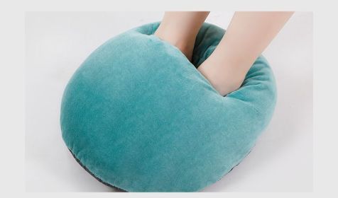 Autumn And Winter Office Home Foot Warmers Foot Warmers Electric Heating Usb Foot Warmers (Color: Green)