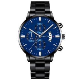 reloj hombre Fashion Men Stainless Steel Watch Luxury Calendar Quartz Wrist Watch Business Watches for Man Clock montre homme (Color: style 3, size: 1)