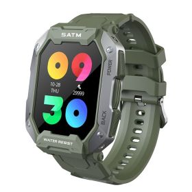 Military Smart Watch For Men; All-New 1.71'' Tactical Smartwatch For Android Phones And IPhone Compatible; 5ATM Fitness Tracker With Blood Pressu (Color: Green)